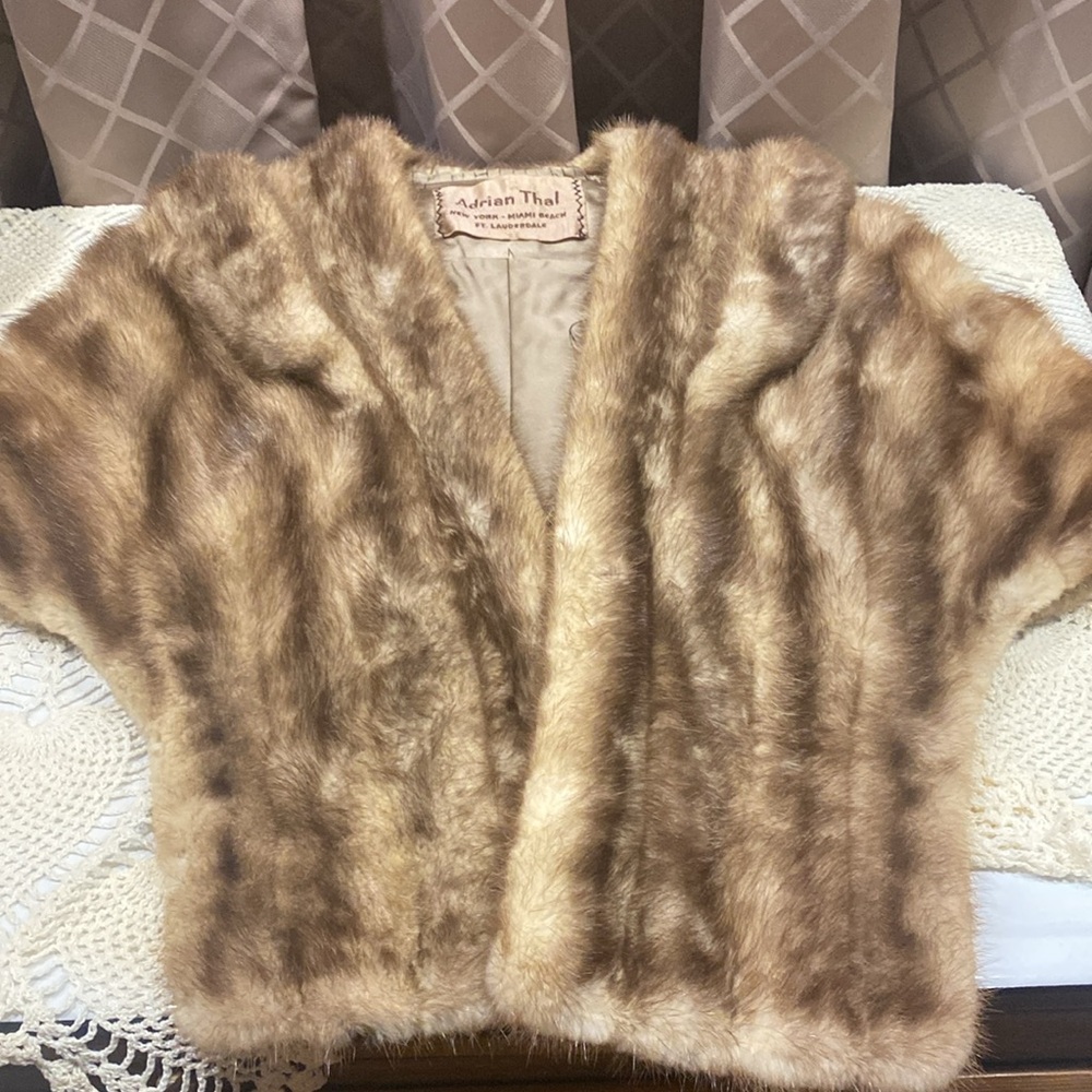 Adrian Thal Mink Stole Shawl One Size Antique Vintage Estimate Age From Mid 40’s